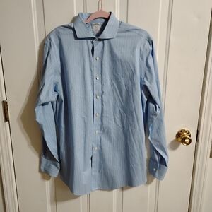 Men's Size 16-4/5 (L) Blue Brooks Brothers Regent Long Sleeve Button Up Shirt